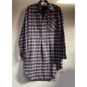 Condor Womens Long Sleeve Plaid Shirt Dress Medium Pullover Pocket Multicolor